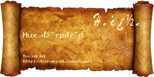 Hux Árpád névjegykártya
