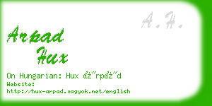 arpad hux business card